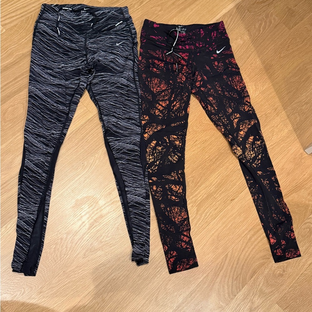 Lot of 2! Nike Dri-Fit Patterned Leggings